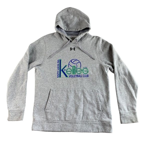 Under Armour Hoodie Sweatshirt Mens Small Gray ColdGear Loose Sweater Volleyball - Picture 1 of 12